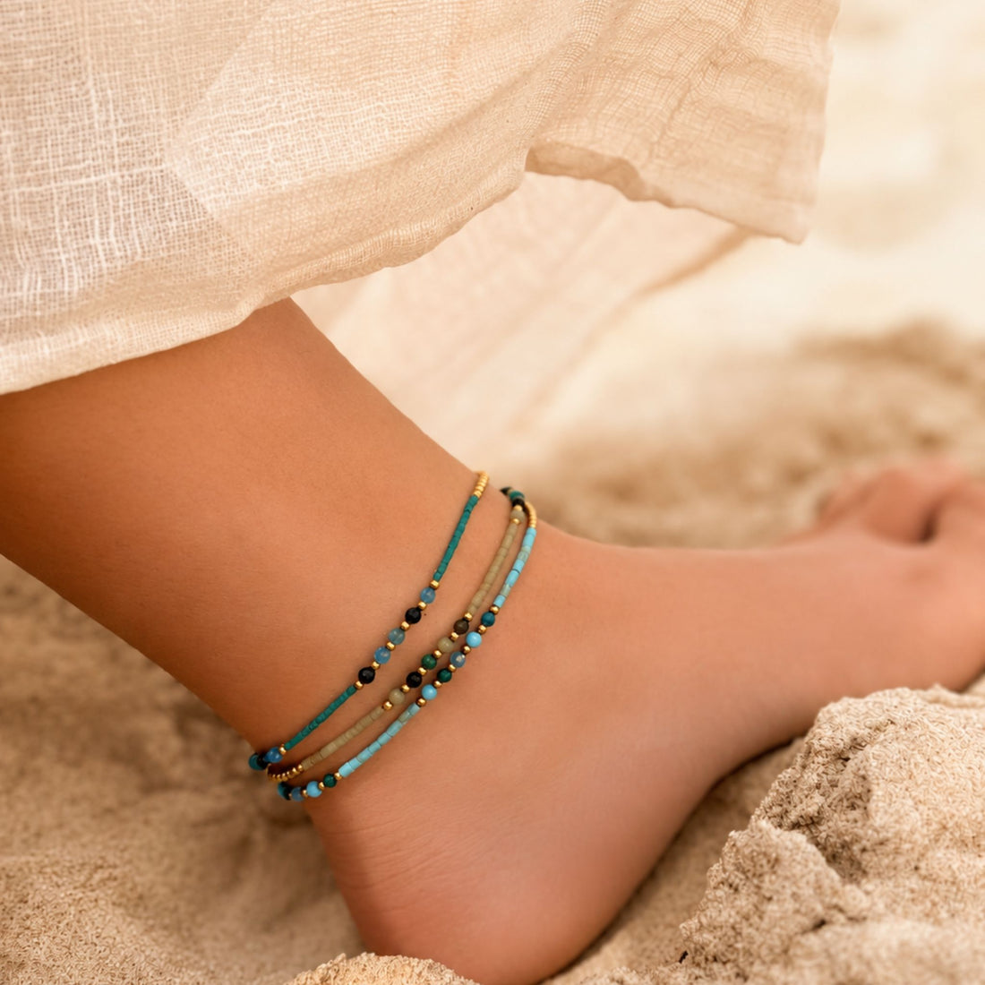 Coco Dainty Beaded Anklet