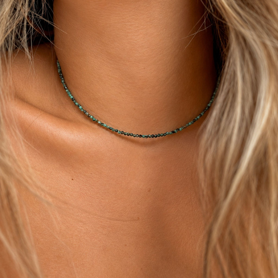 Dainty Turquoise Beaded Necklace