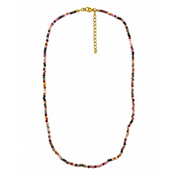 Dainty Mixed Tourmaline Beaded Necklace