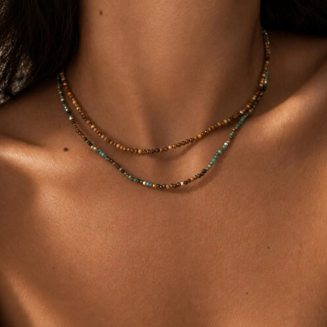 Dainty Jasper Beaded Necklace