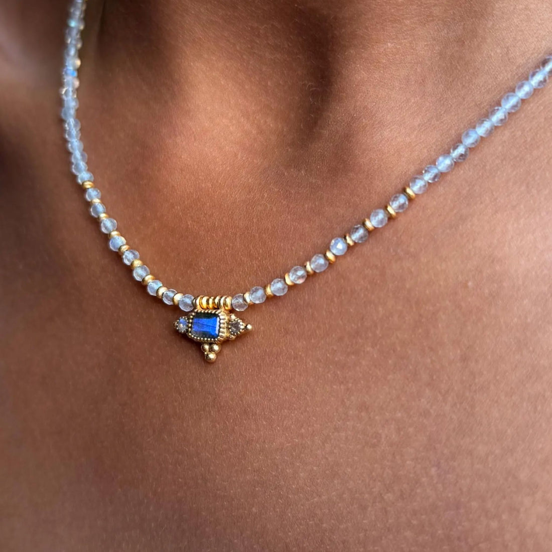 Aria Dainty Labradorite Necklace