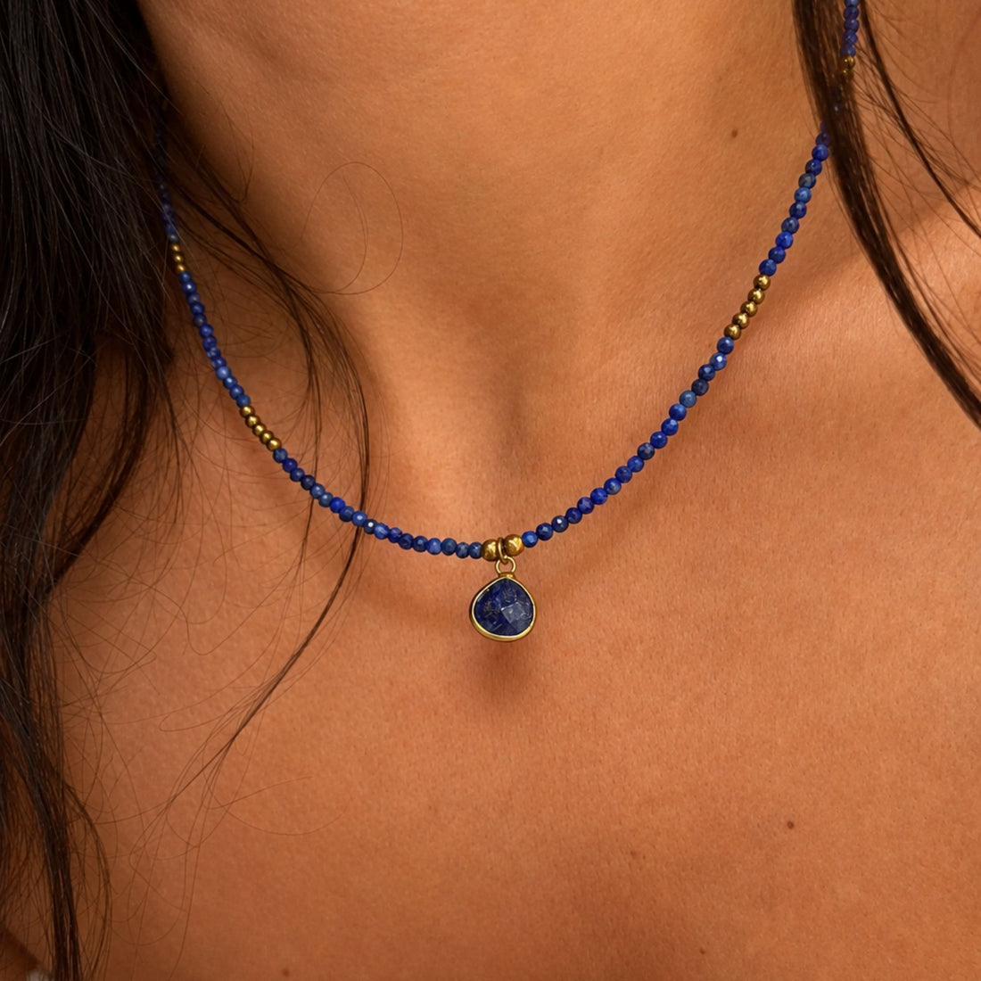 Lapis Lazuli Teardrop Necklace