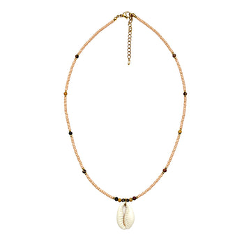 Lagoon Latte Beaded Necklace