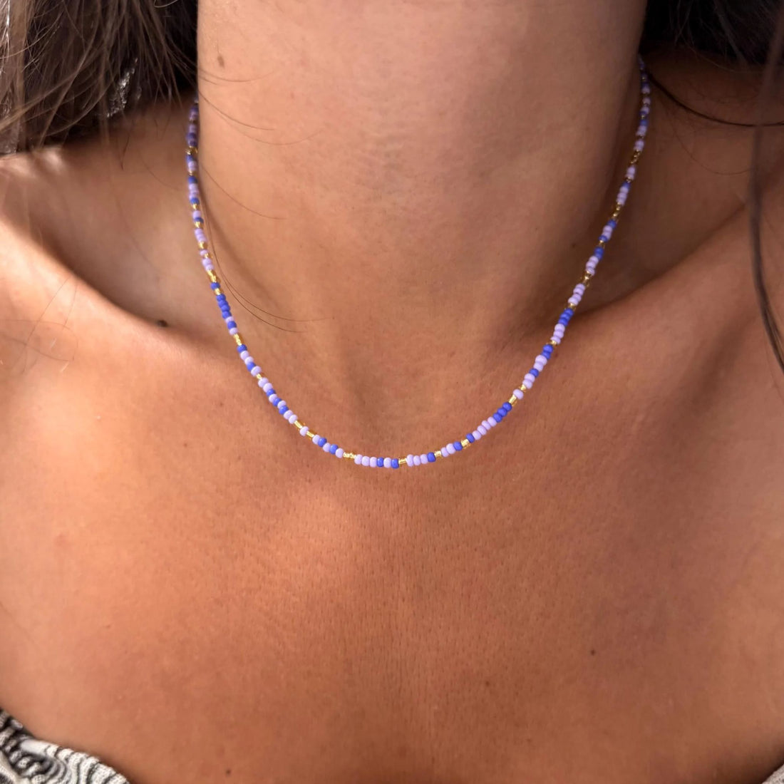 Lavender Beaded Necklace