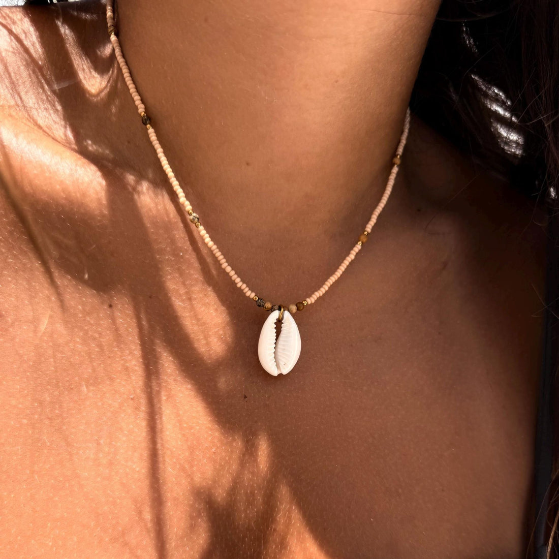 Lagoon Latte Beaded Necklace