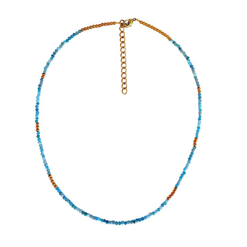 Blue Apatite Beaded Necklace